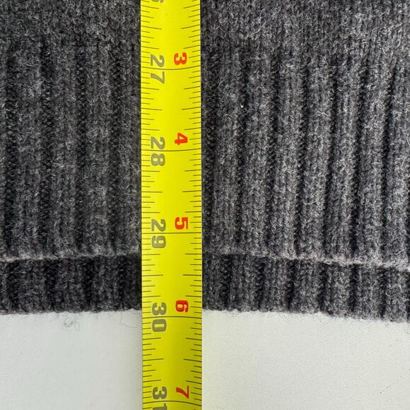 Vintage Old Navy Sweater Lambswool Blend XL Crewneck Striped Y2K Mens Gray - Picture 8 of 8